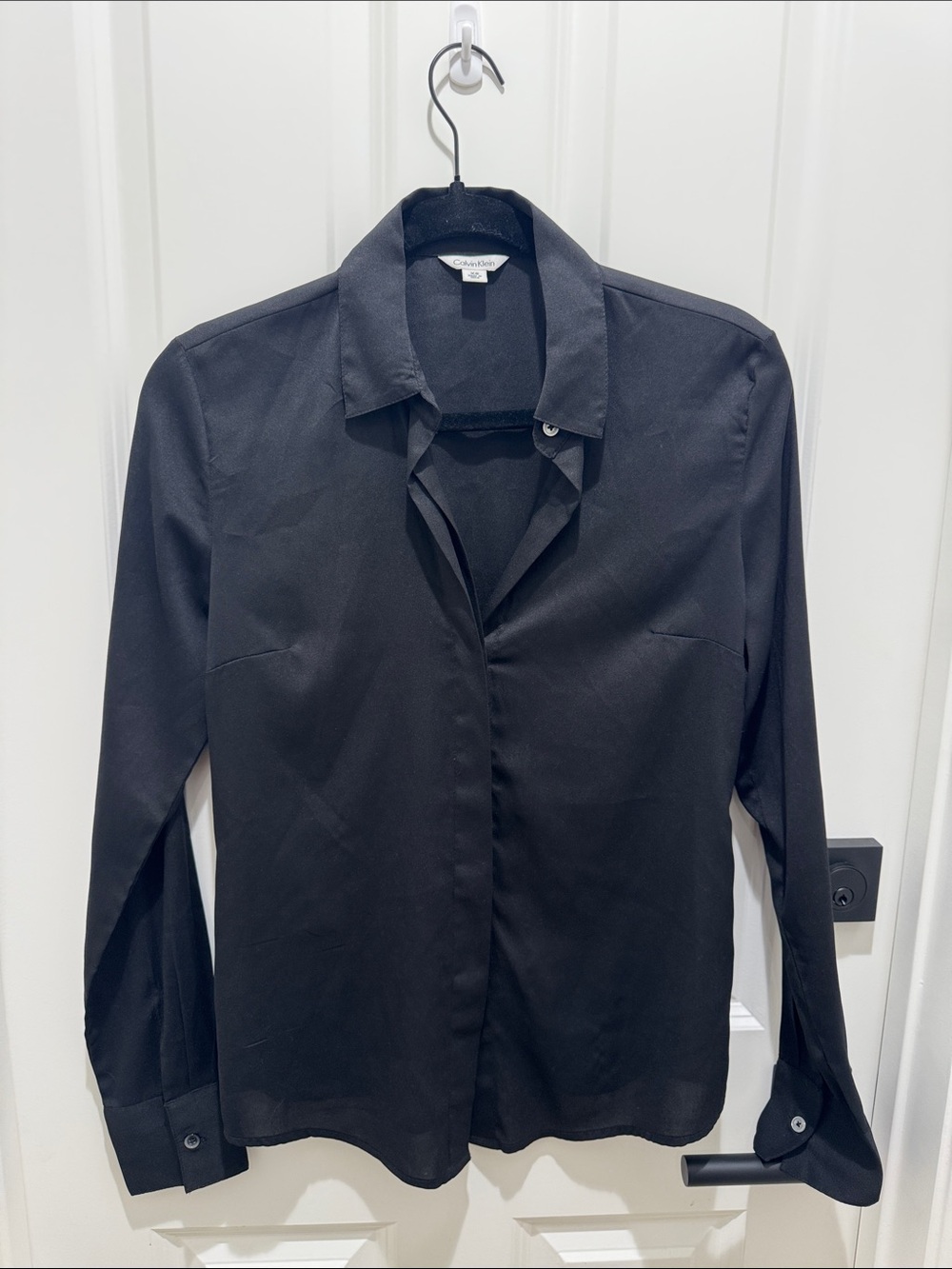 Calvin Klein Black wine a  Long-Sleeve Dress Shirt